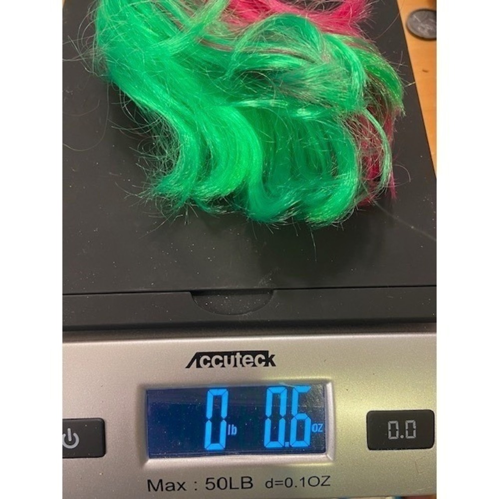 Pink and Green Split Color Doll Wig Removable Synthetic Hair for Fashion Dolls - Picture 8 of 8